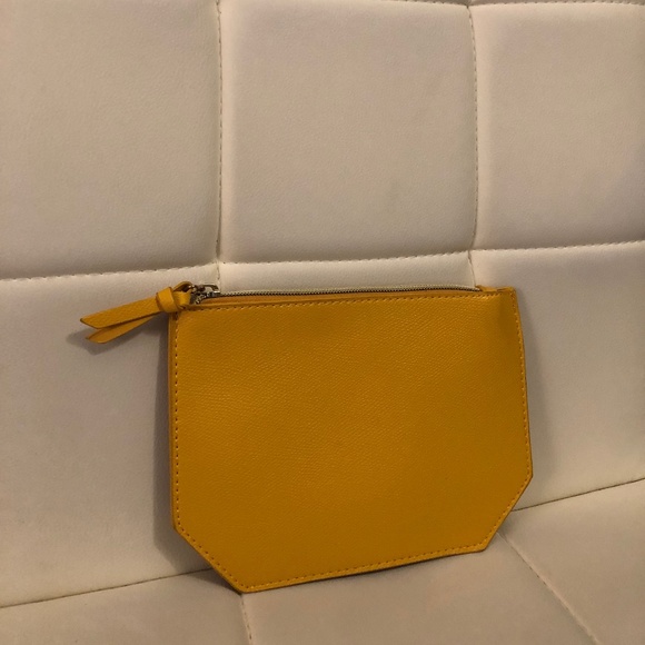 Saks by Fifth Avenue New Cosmetics Bag Yellow - Picture 2 of 5